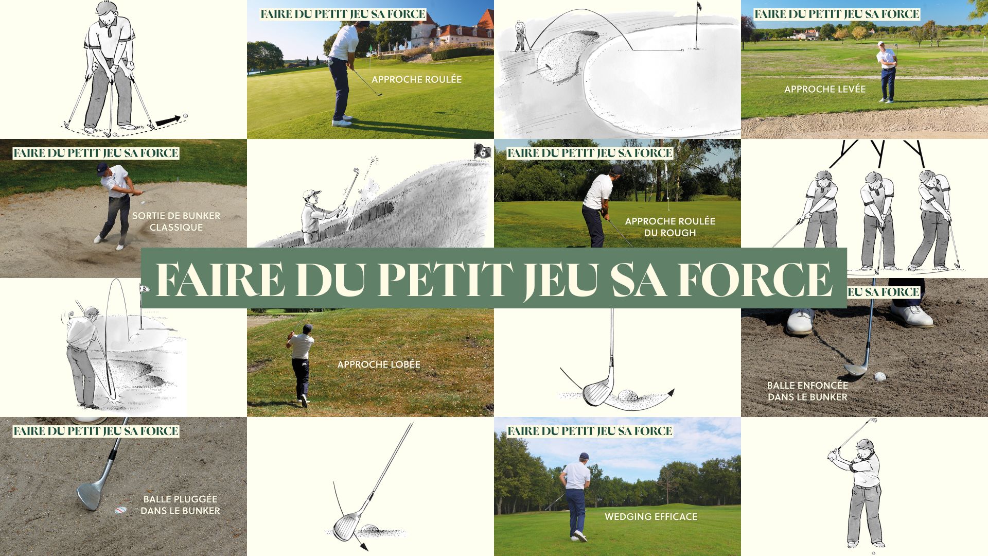Cours de golf sur les coups en pente