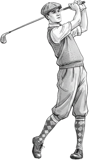 Golfeur des années 50