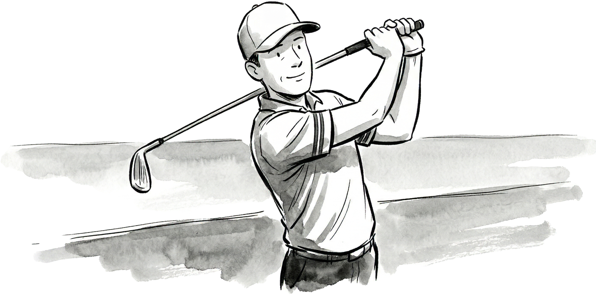 golfeur qui swing