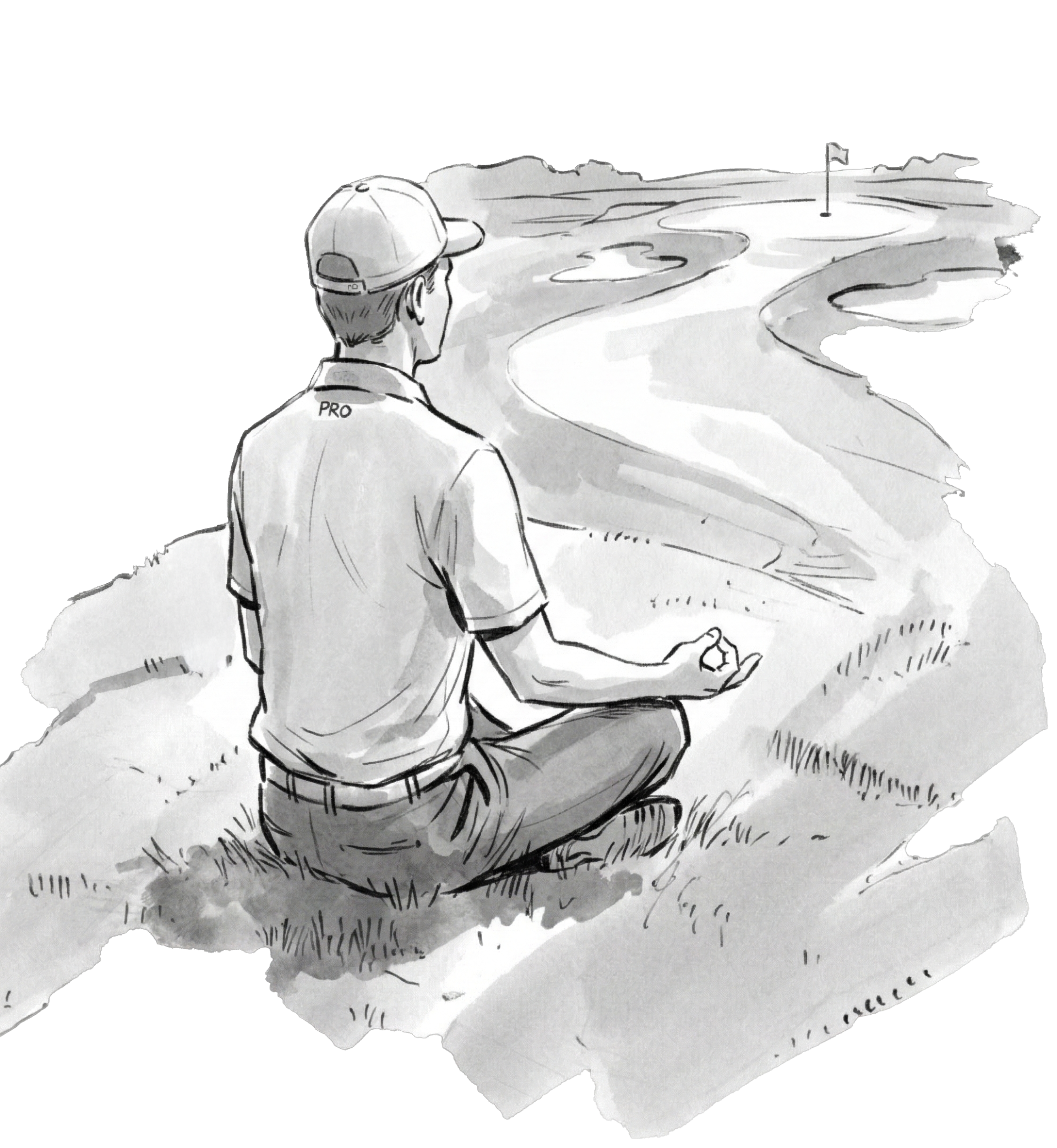 golfeur avec une coupe