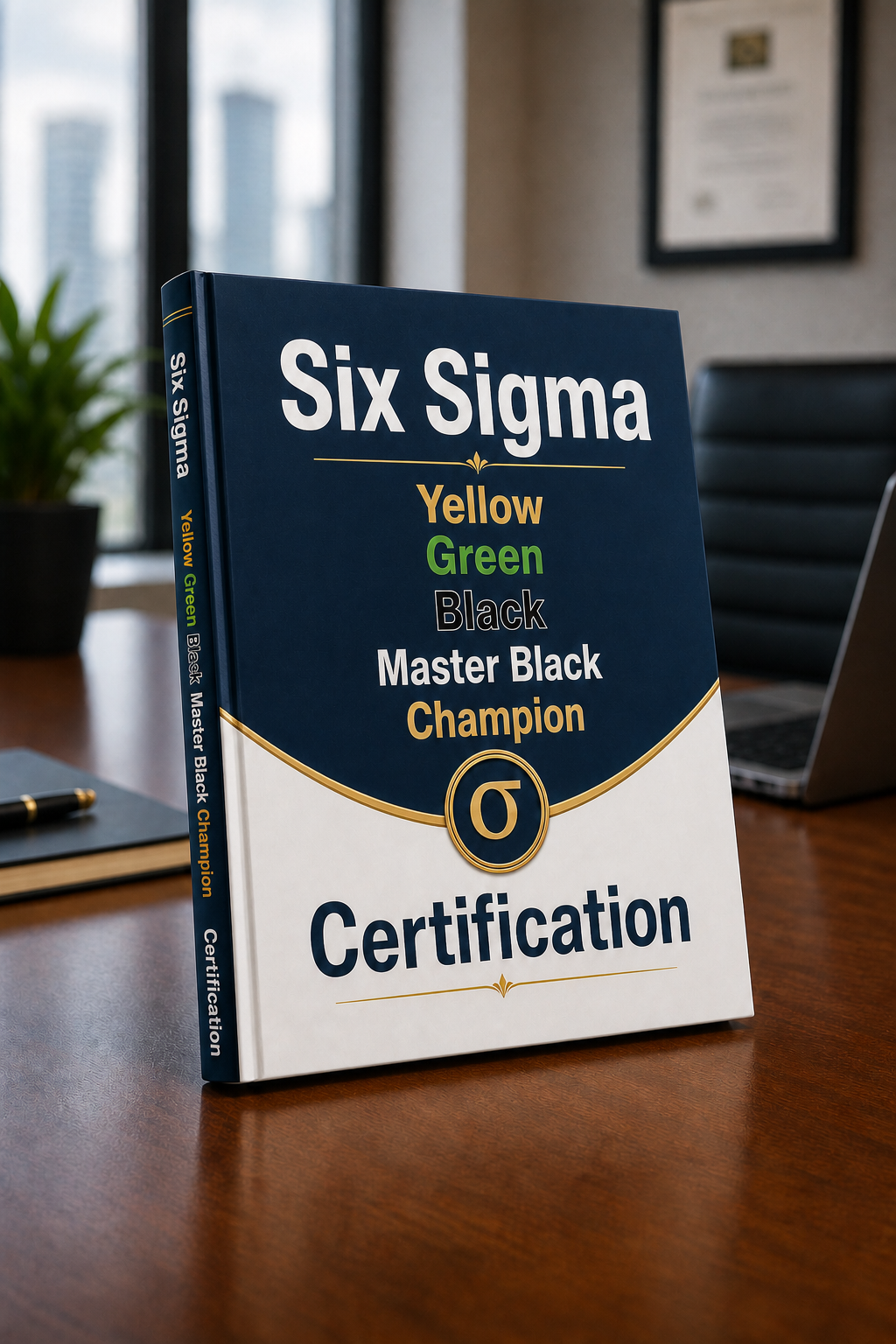 Six Sigma training example on desk