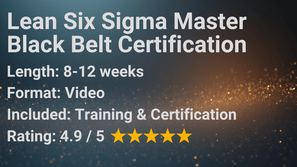 Lean Six Sigma Master Black Belt Certification