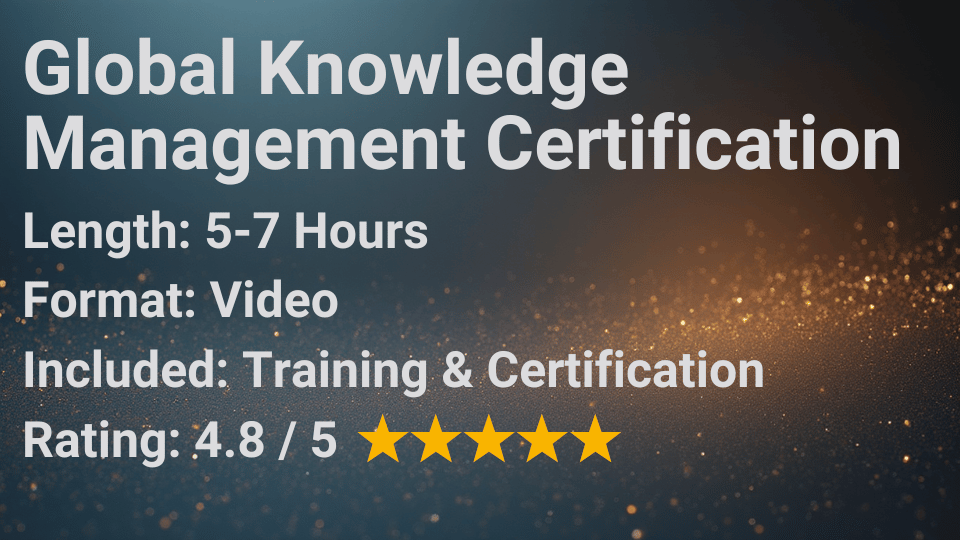 Knowledge Management Elearning Course Knowledge Management Certification