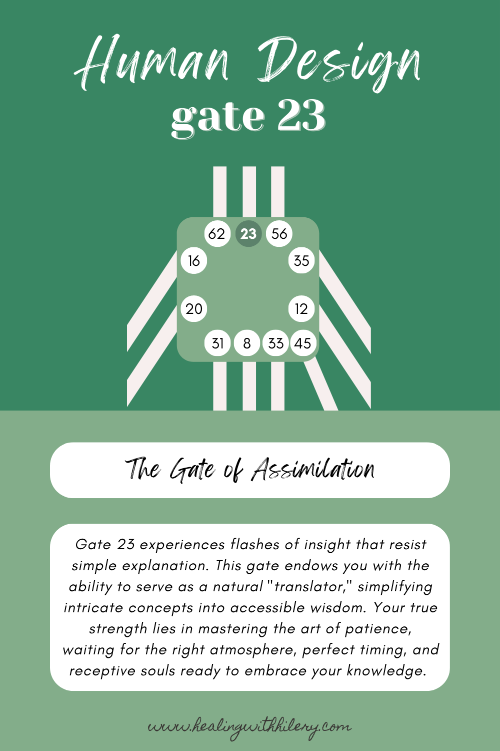 Human Design Gate 23: The Gate of Assimilation