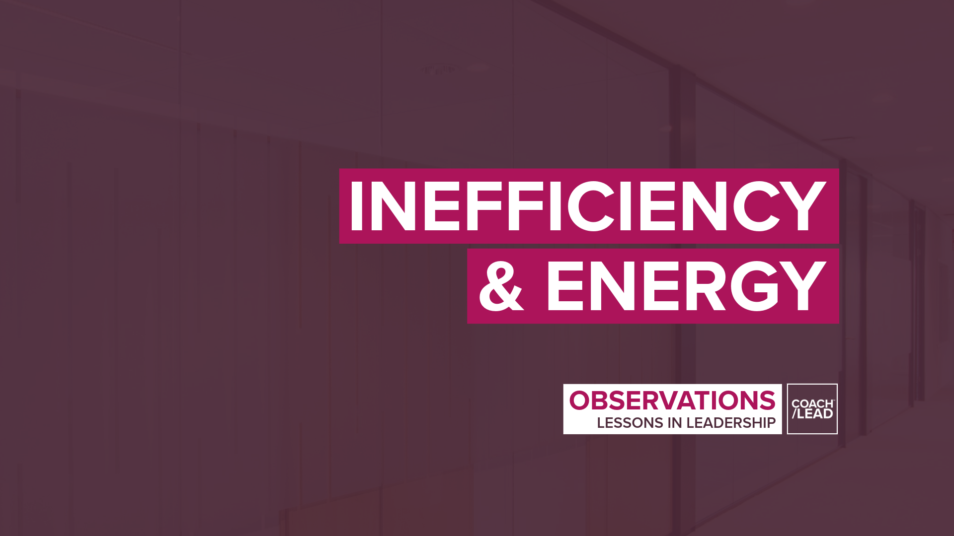 INEFFICIENCY & ENERGY