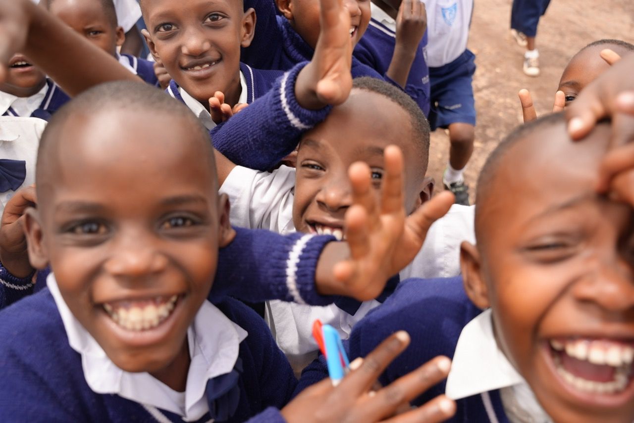 Children in a humanitarian setting