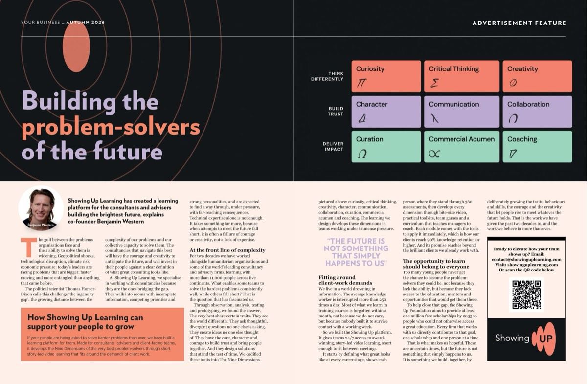 Our double-page feature in Your Business with James Caan: Building the problem-solvers of the future