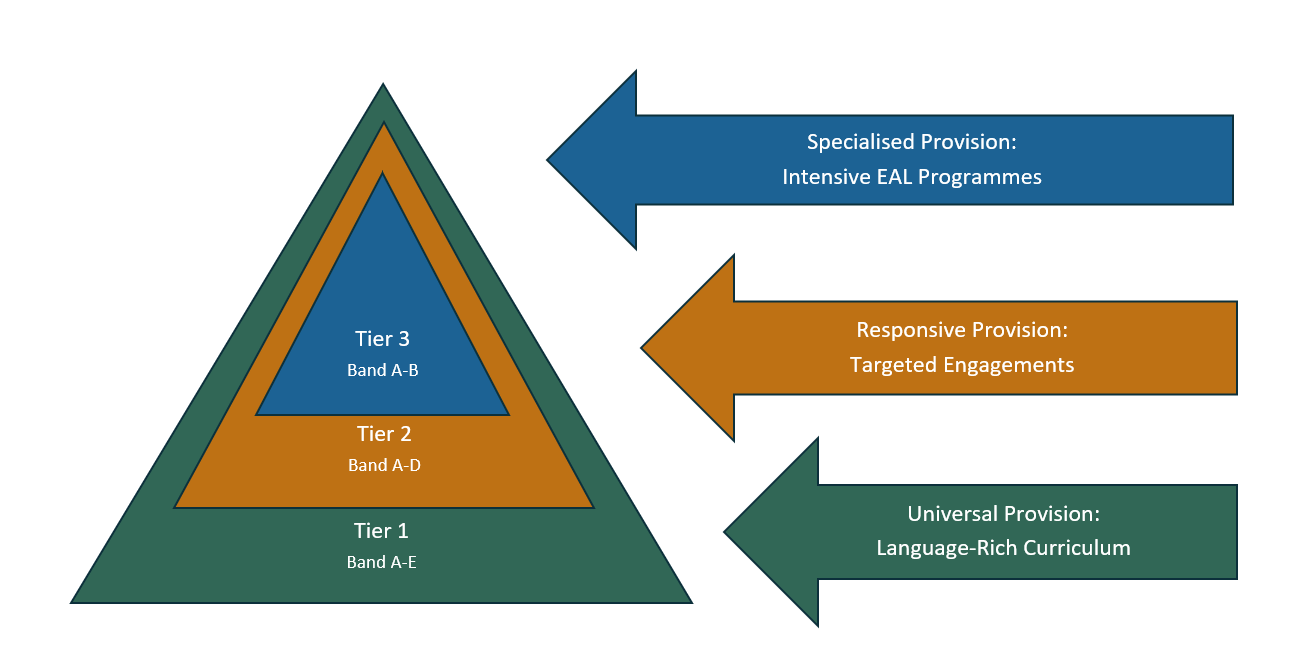 The visual representation of the Multi-tiered System of Learning for EAL (c)