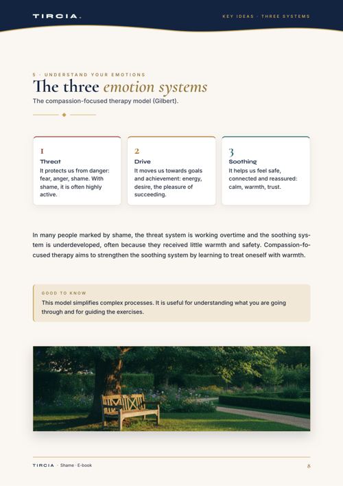 The three emotion systems, after Paul Gilbert