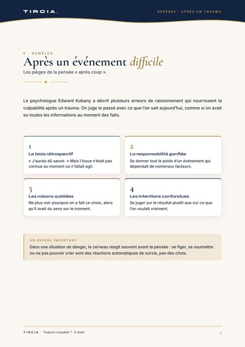 Les pièges de la pensée « après coup »