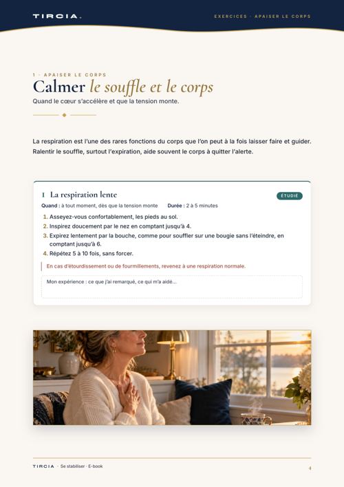 La respiration lente, pas à pas