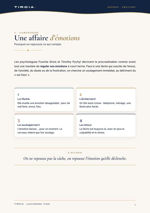 Une affaire d’émotions : le cercle de l’évitement