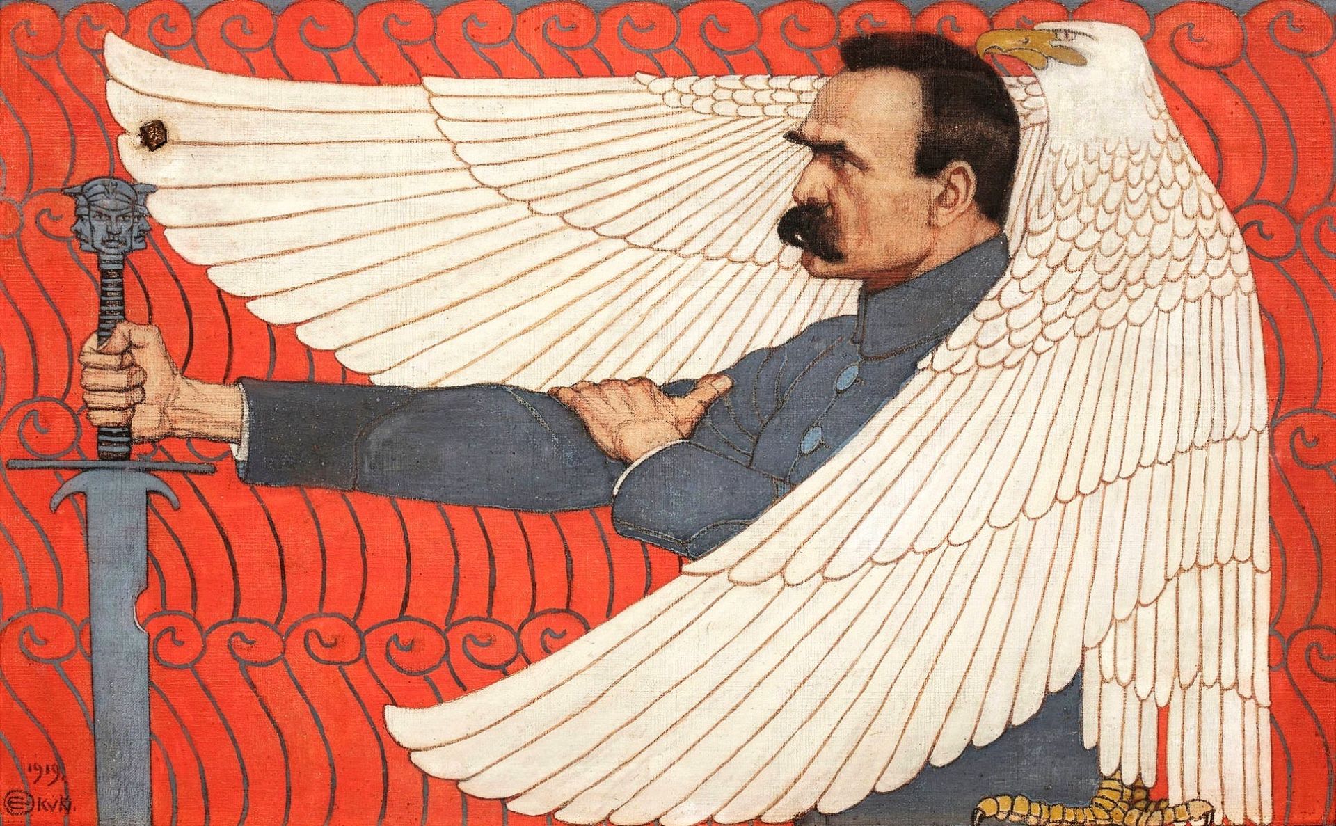 Портрет маршала Юзефа Пилсудского, Эдвардом Окунем 1919 год