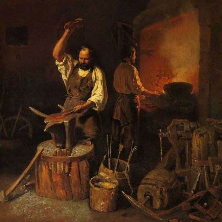 «Кузница»Лавр Кузьмич Плахов,1845