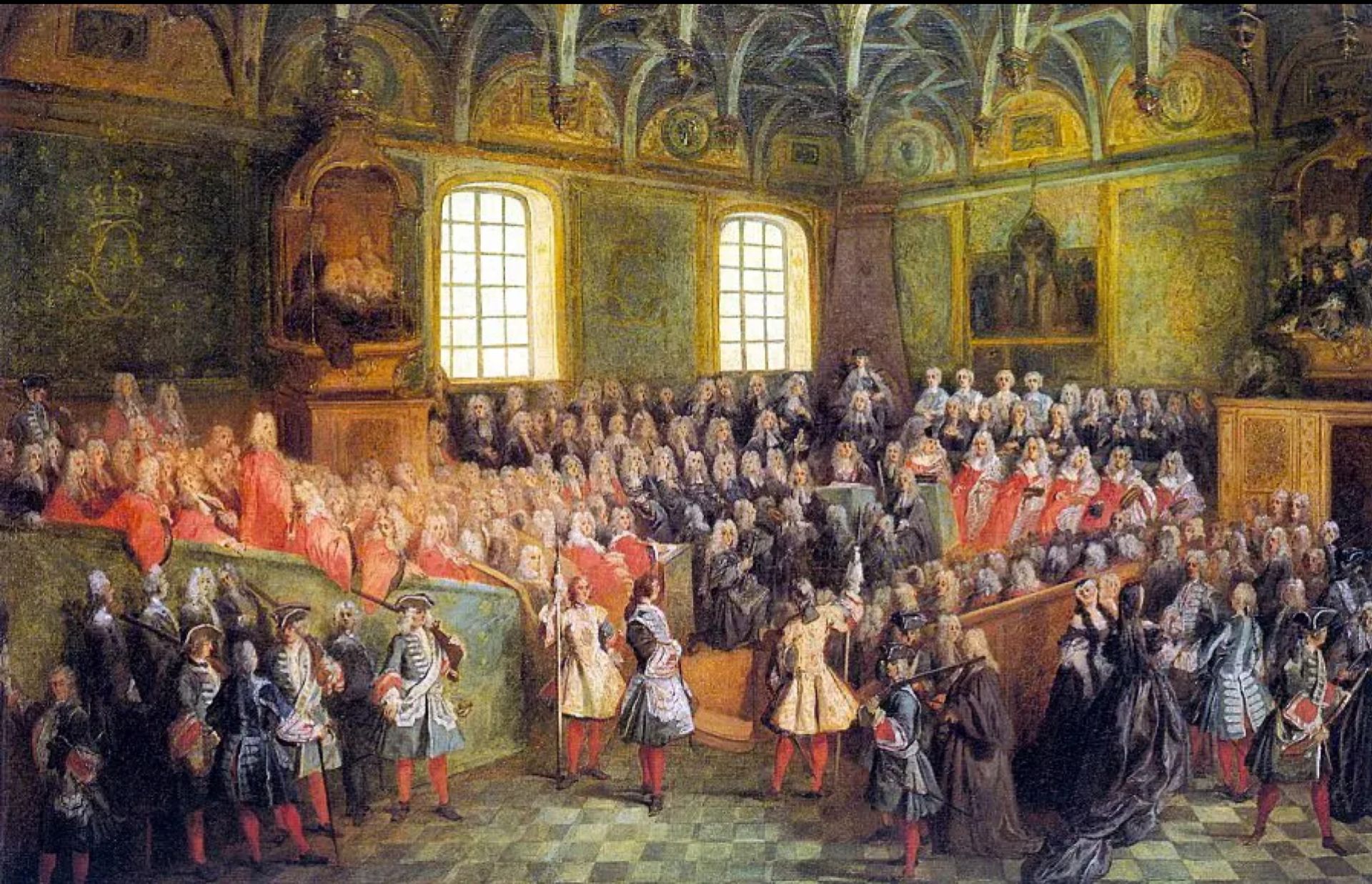 Заседание суда в Парижском парламенте в 1723 году. Никола Ланкре 1724