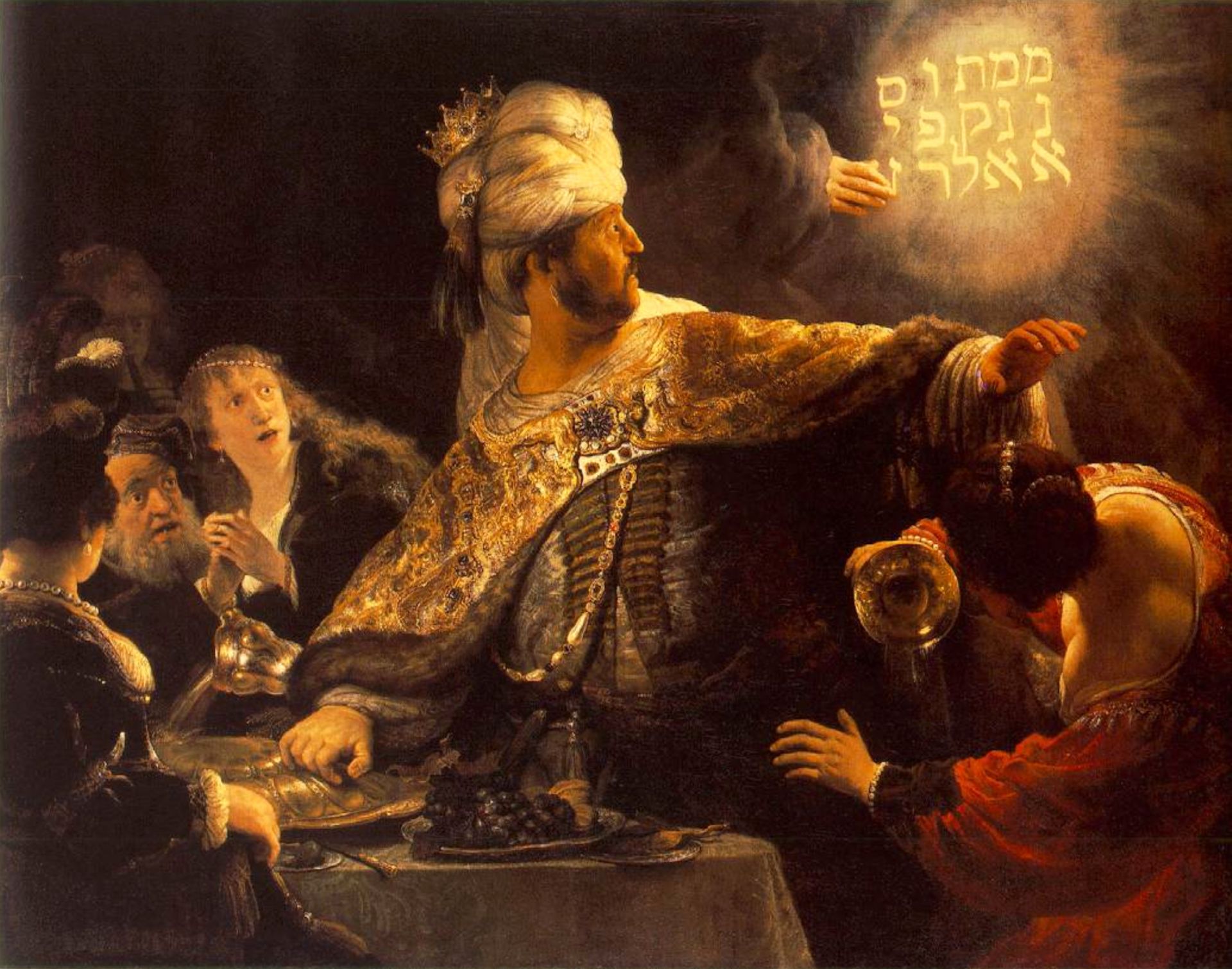 Пир Валтасара Рембрандт 1635