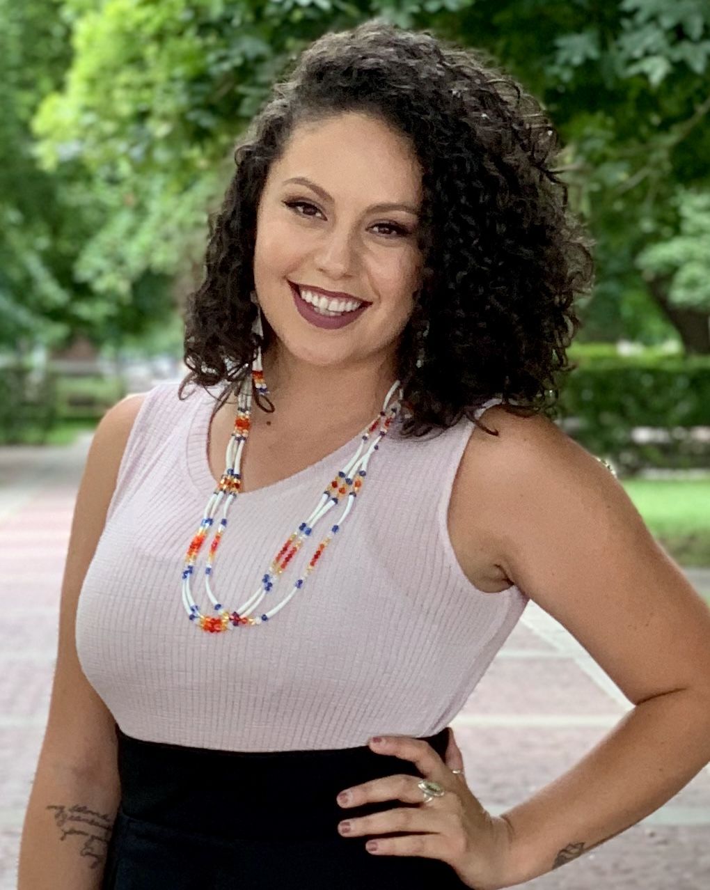Turquoise Skye Devereaux—Salish and Blackfeet educator, consultant, and PhD student in social work at Arizona State University, specializing in culturally safe spaces and Indigenous advocacy—featured for her Doin' The Work podcast episode.
