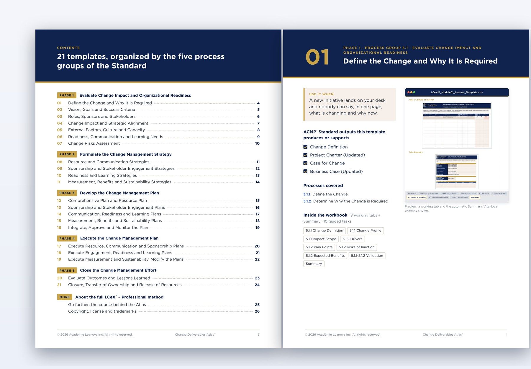 Change Package Examples Change Management Templates in Excel | 21 ACMP® Deliverables
