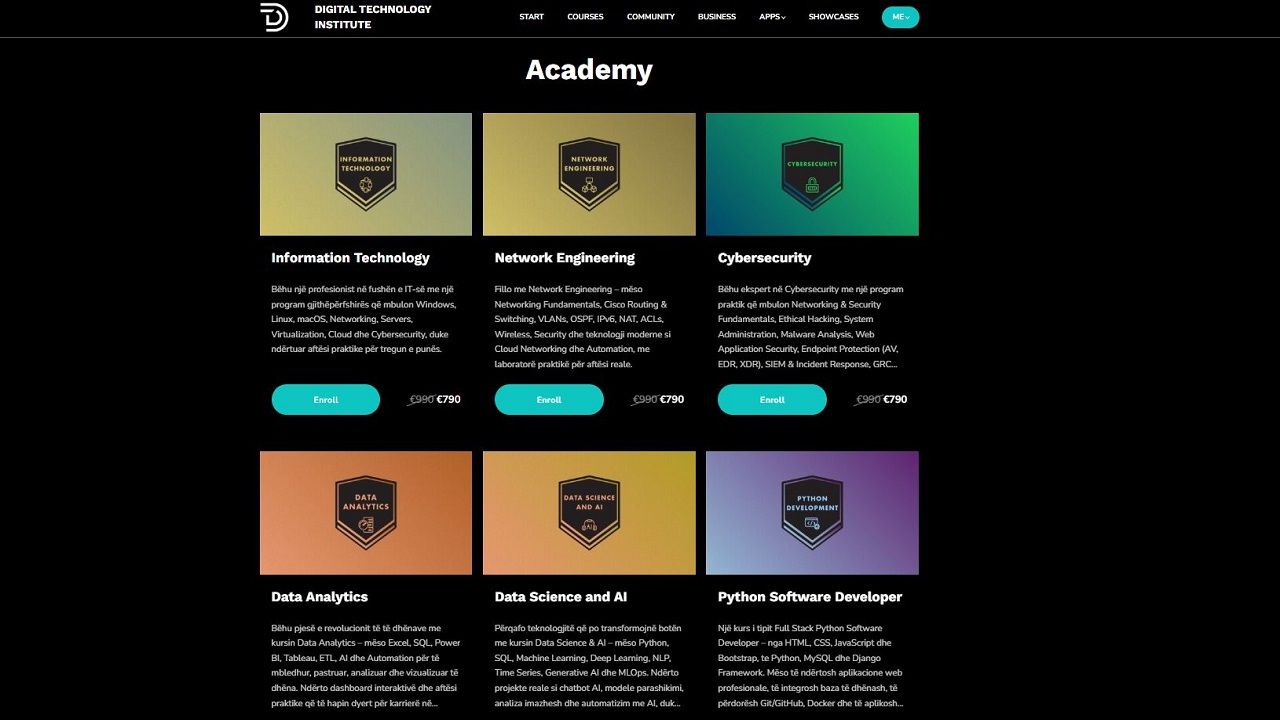 DTI Albania Free Learning Hub: free online IT and AI courses