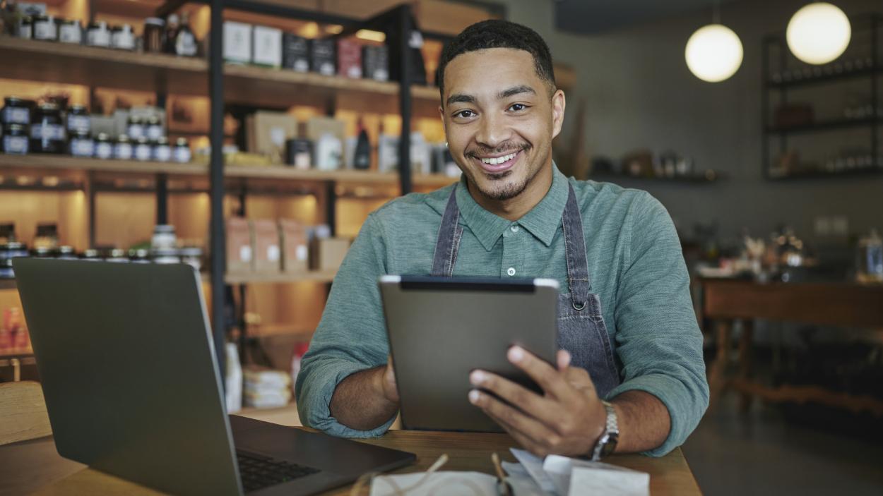 businesswoman writing in notebook