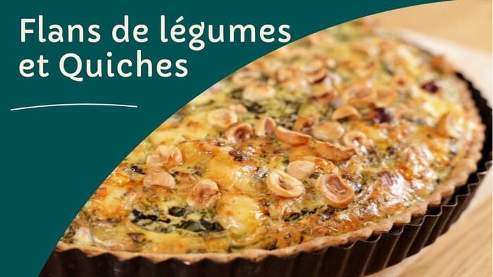 Appareils légers et riches en légumes sur céréales ou pâte brisée