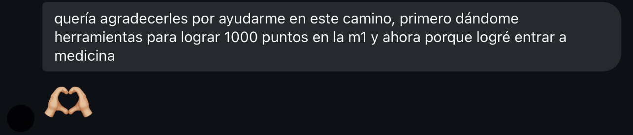 Testimonio real de estudiante M30M