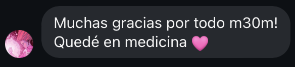 Testimonio real de estudiante M30M