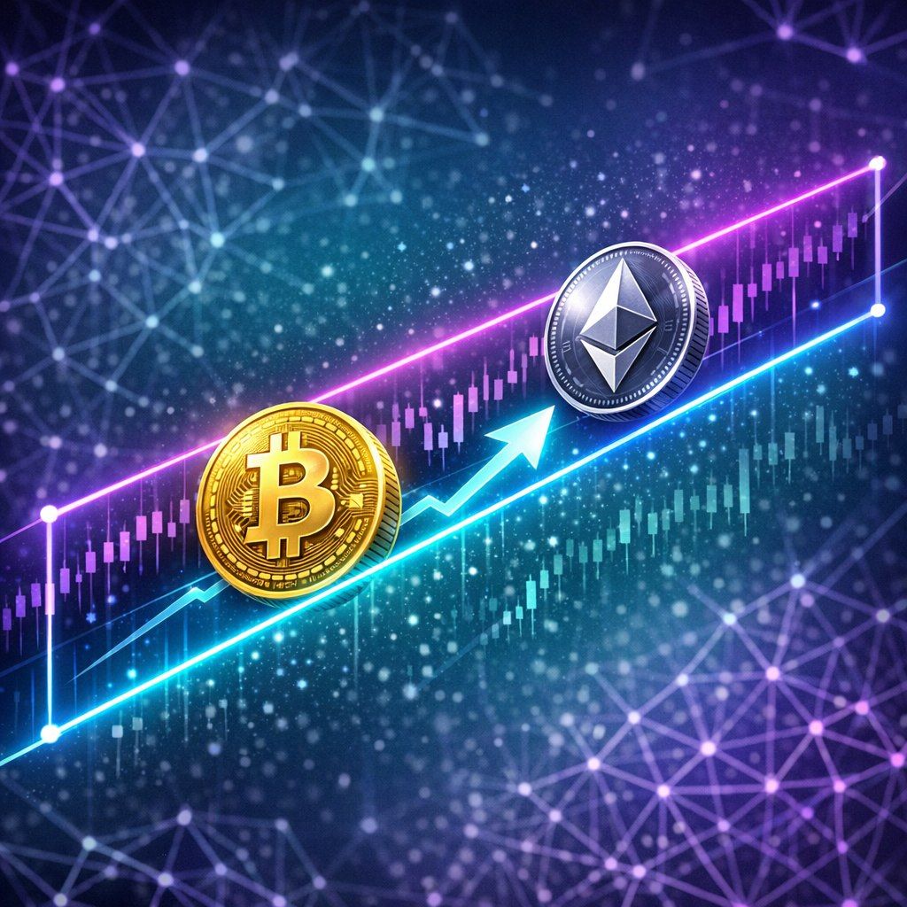 استراتژی نوسانگیری در ارزهای دیجیتال؛ نمایش کانال صعودی قیمت برای بیتکوین و اتریوم