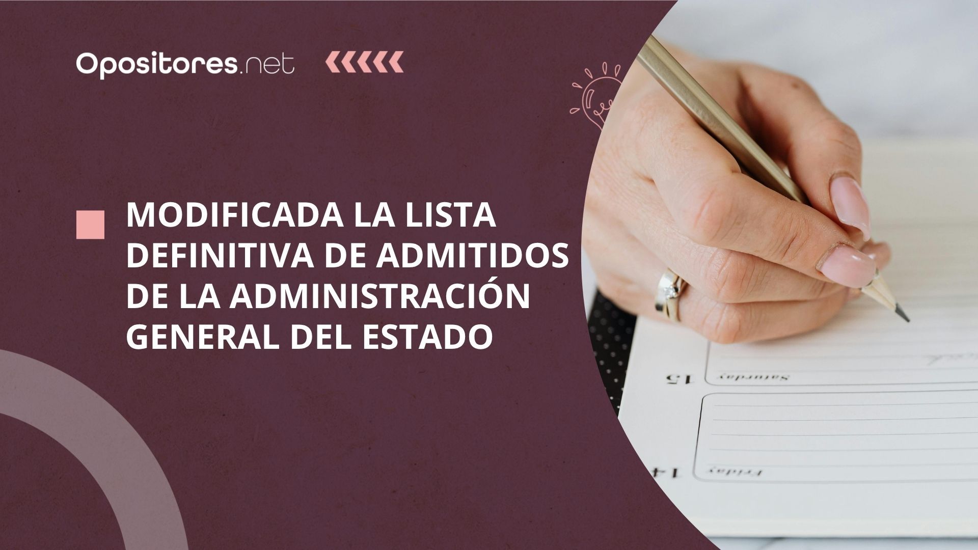 Modificada la lista definitiva de admitidos de la Administración ...