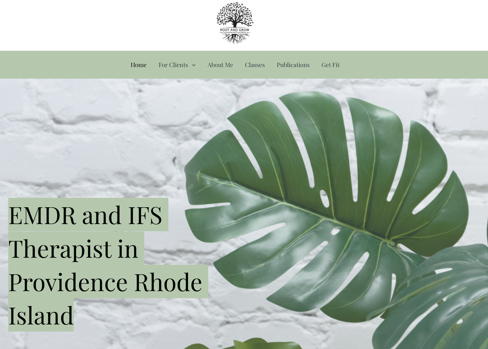 trust badge for picture of web design site for a therapist done by parts of practice