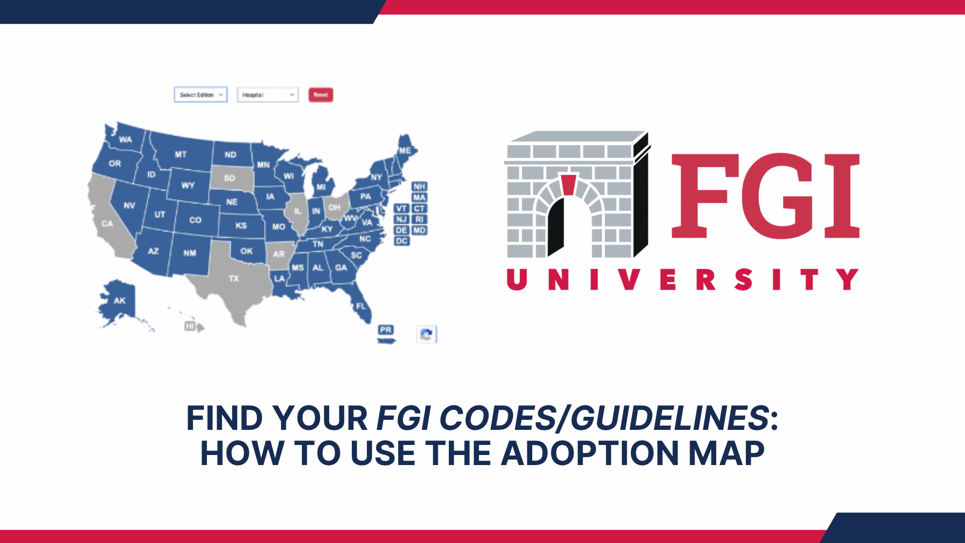 Find your FGI Codes/Guidelines: How to use the Adoption Map