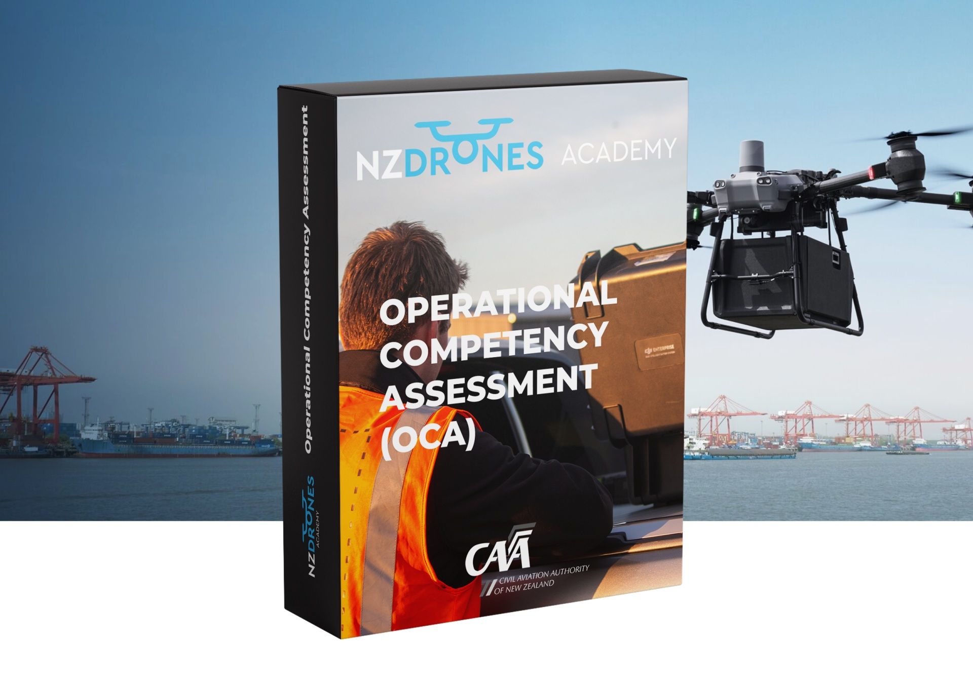 Operational Competency Assessment — original NZ Drones Academy course-box artwork