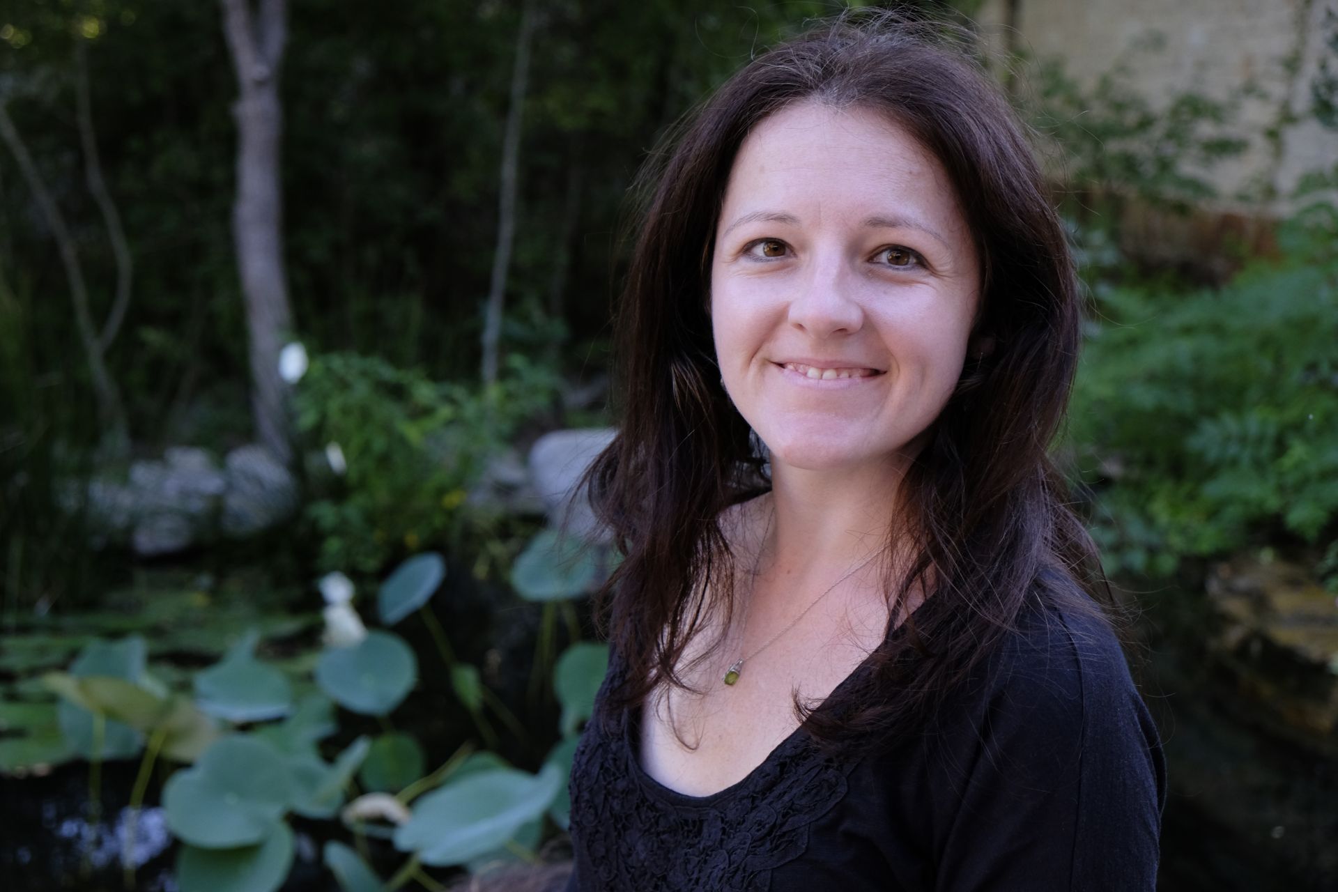 Portrait of Carrie Ciaverelli, PT, smiling outdoors