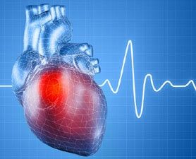 Illustration of a heart with a heartbeat trace.