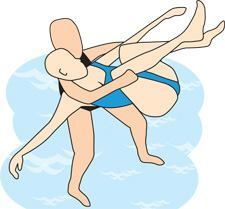 Illustration of a therapist cradling a floating client.