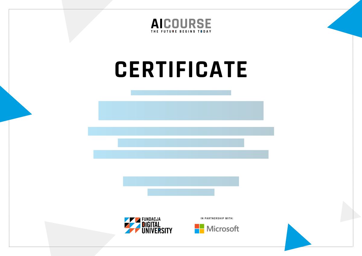 Certyfikat ukończenia kursu