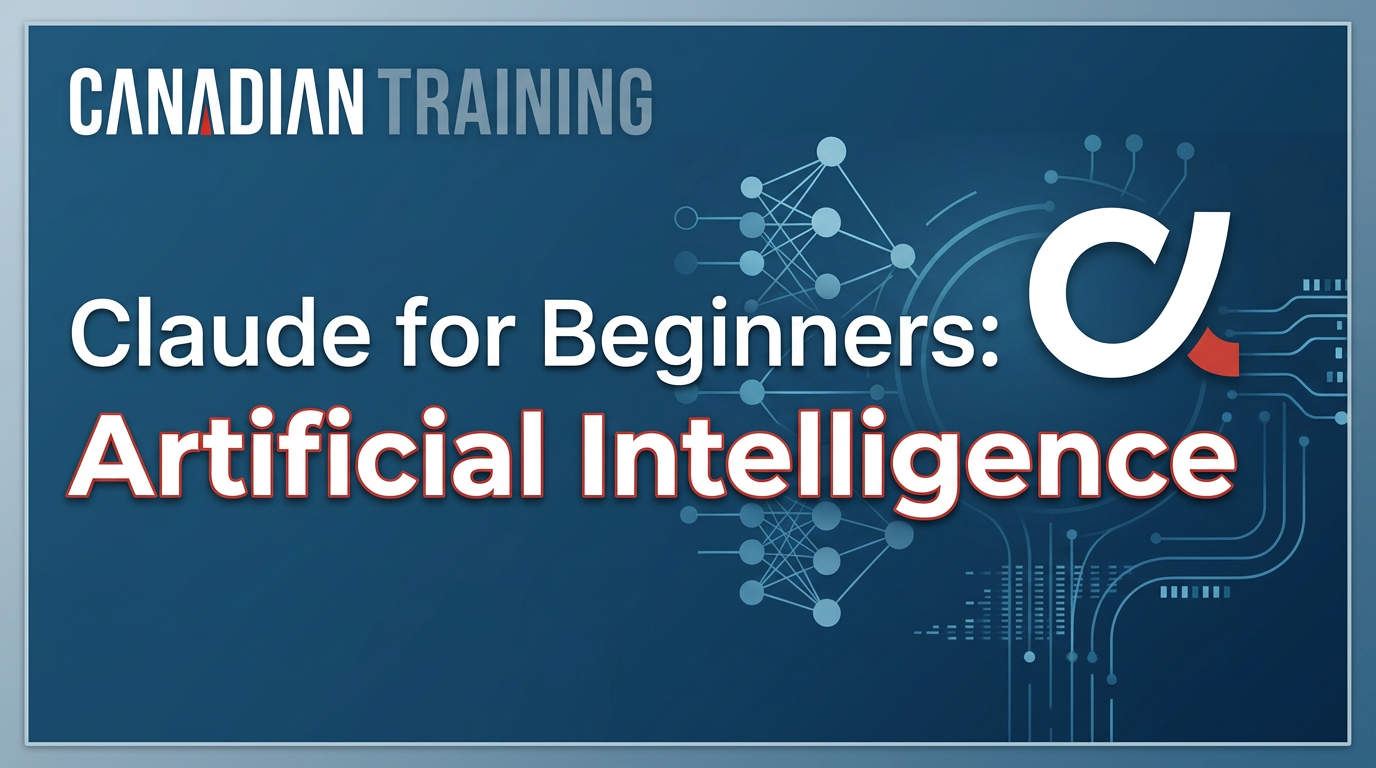 Graphic for Claude for Beginners course from Canadian Training