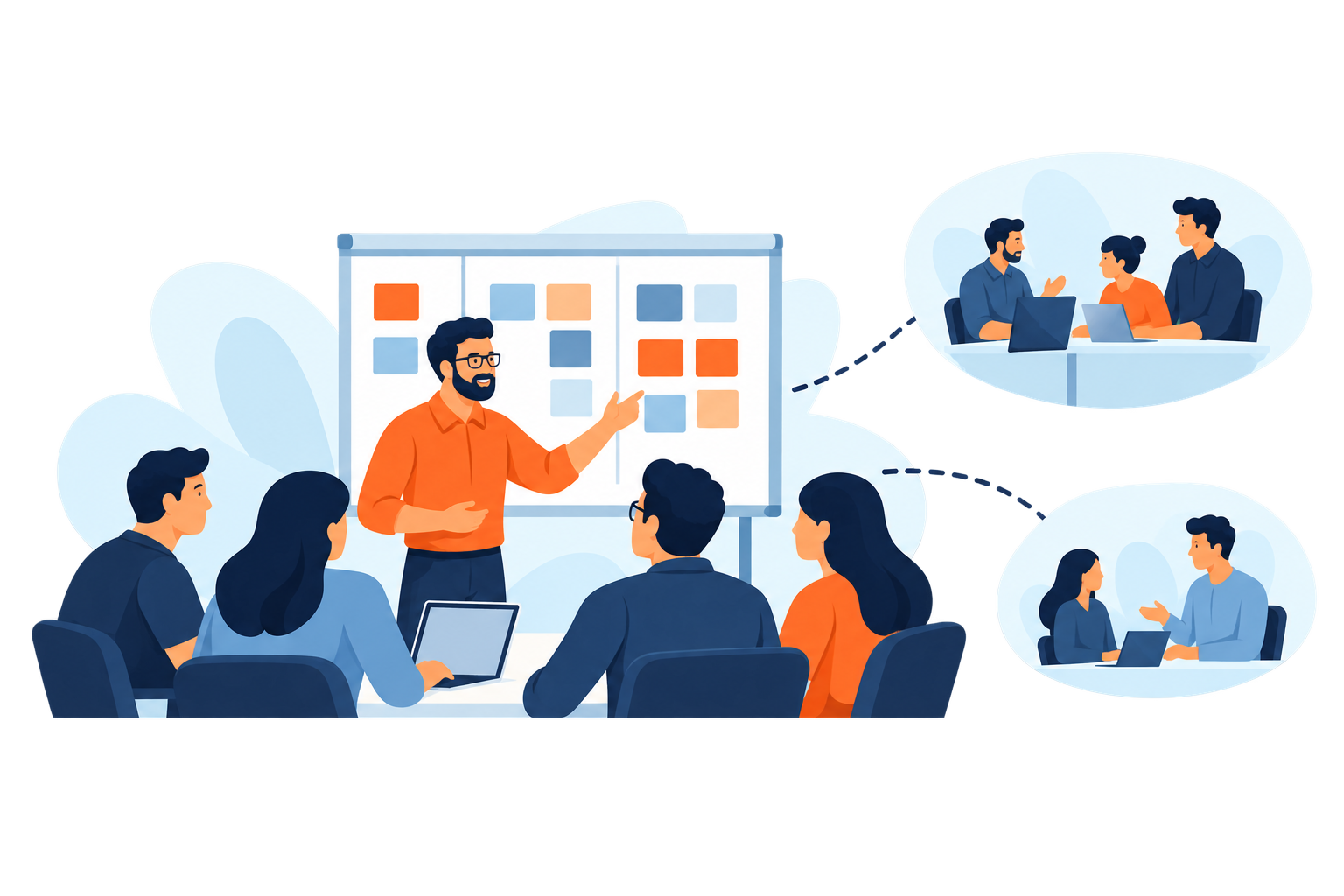 Scrum Master facilituje tým a podporuje spolupráci s dalšími týmy v ARTu