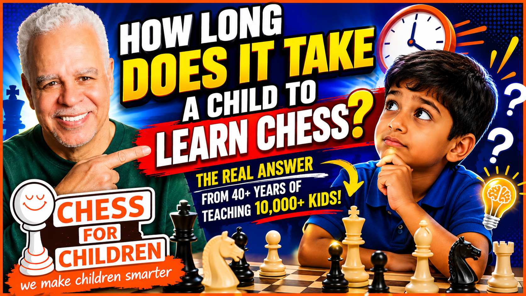How long does it take a child to learn chess? National Master Ernest Colding teaches an East Indian child chess and explains how kids can learn the rules in a few lessons while developing lifelong thinking and problem-solving skills.