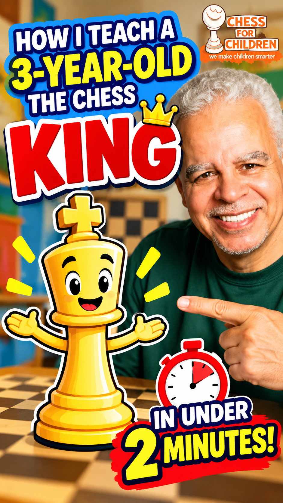 How to teach a 3-year-old the chess King