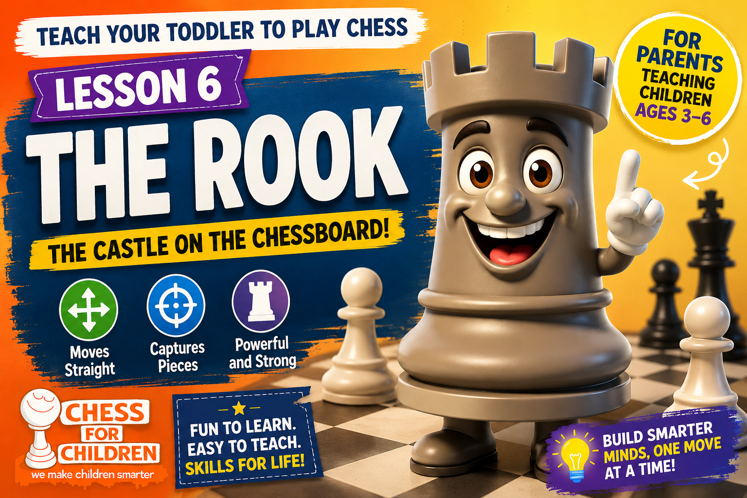 Teach Your Toddler to Play Chess Part 6 The Rook