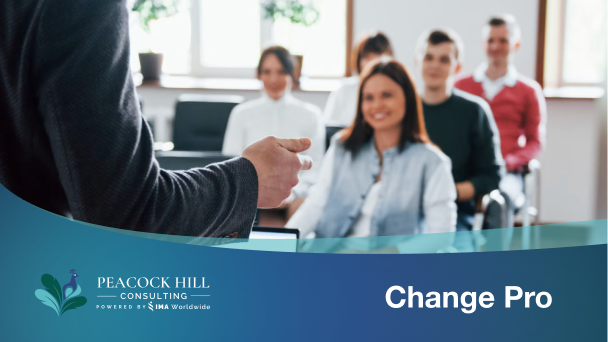 AIM Community Office Hours session - instructor presenting change management diagram