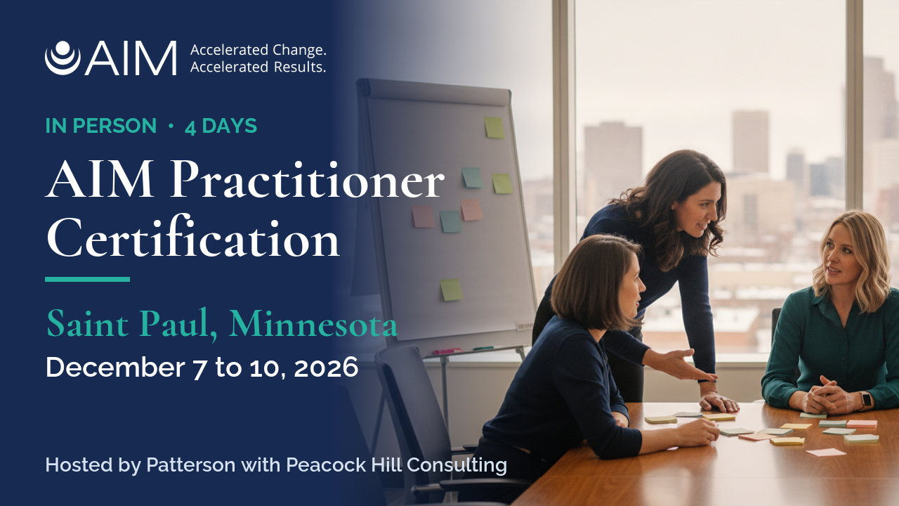 AIM Practitioner Certification, Saint Paul, Minnesota, December 7 to 10, 2026, in person