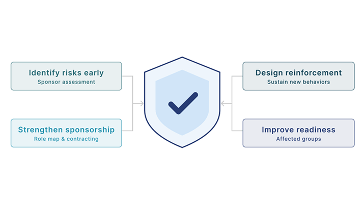 Risk Mitigation Strategies diagram with four key actions