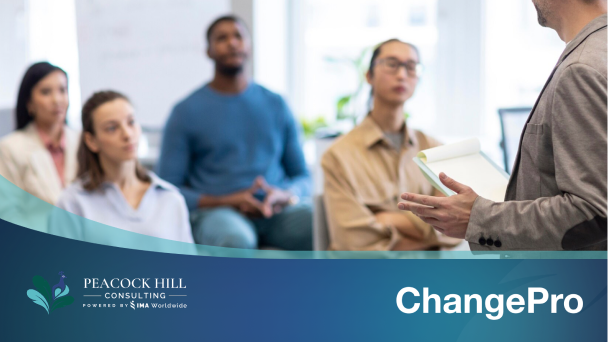 AIM Community Office Hours session - instructor presenting change management diagram