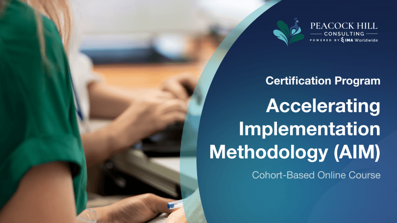 AIM Community Office Hours session - instructor presenting change management diagram