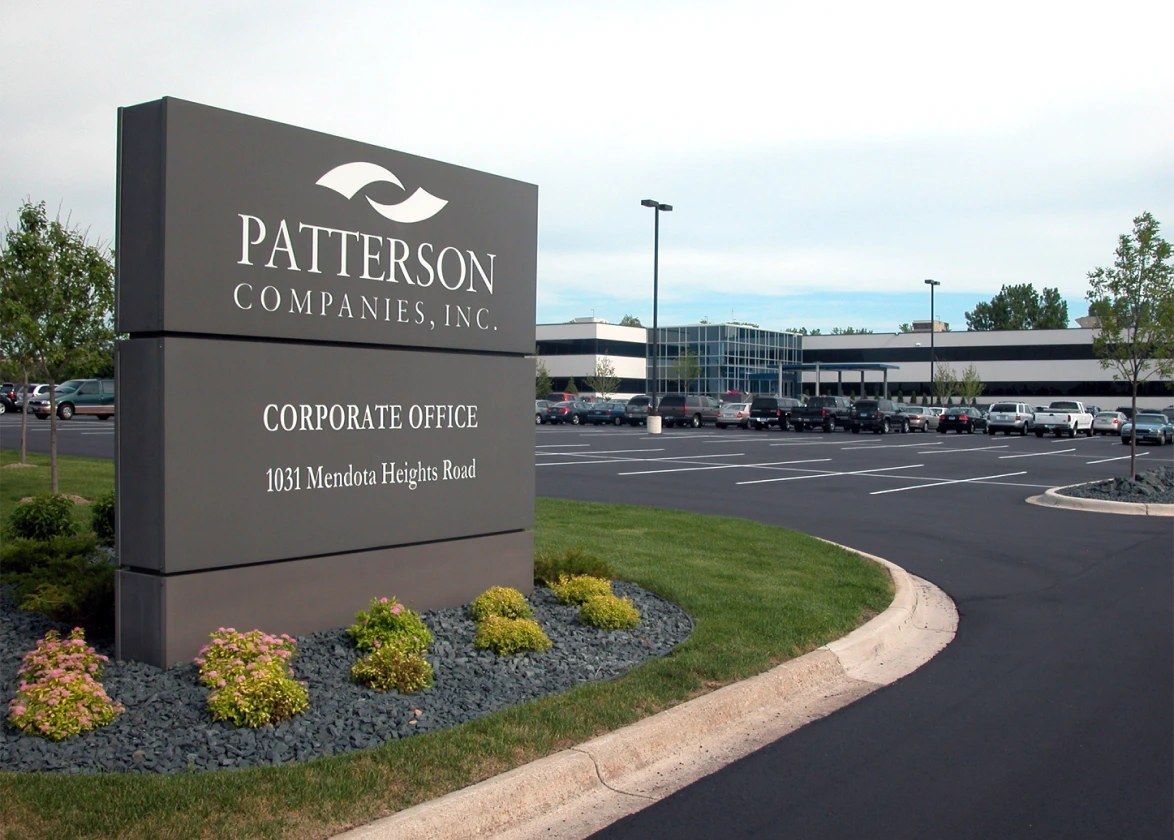 Patterson Companies Corporate Office sign at 1031 Mendota Heights Road