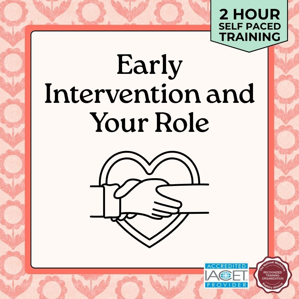 Course cover for Early Intervention and Your Role child care training