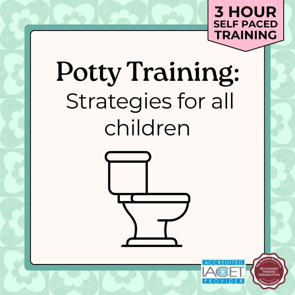 training card for potty training course for child care providers