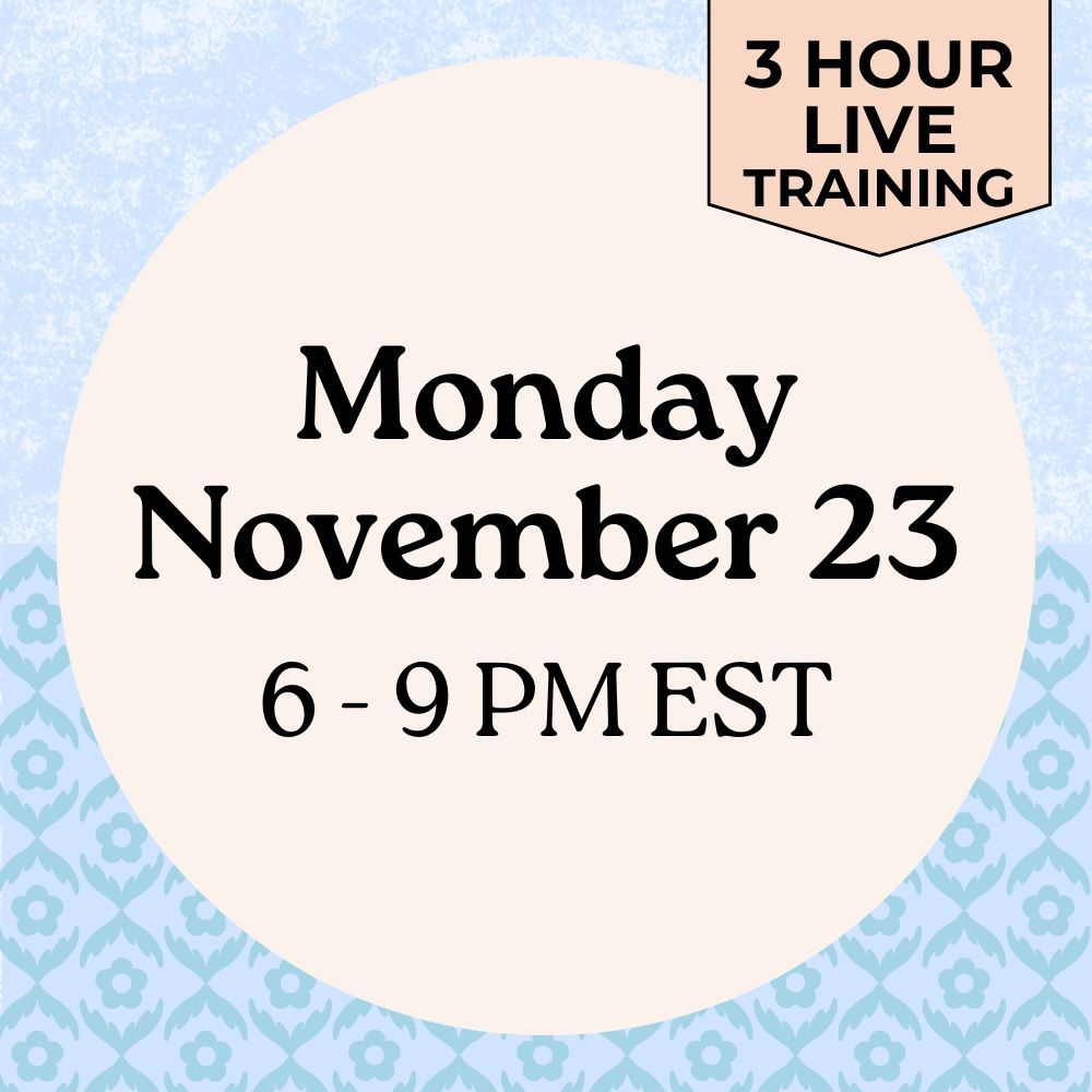 live virtual training on November 23
